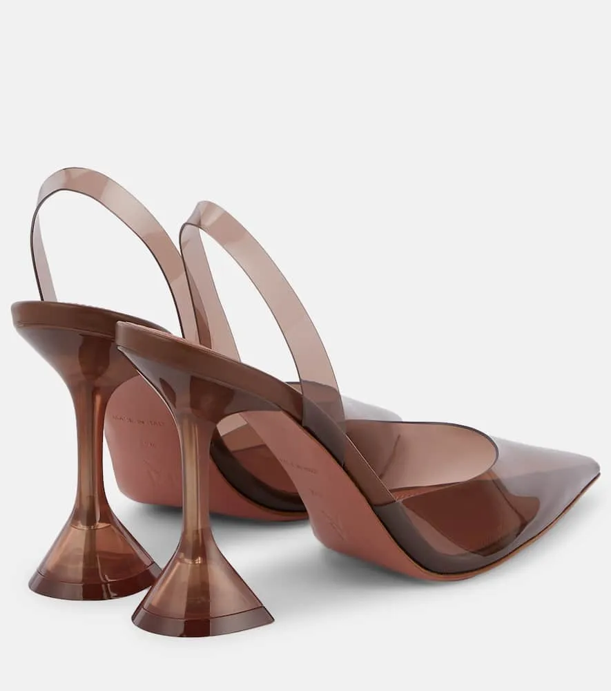Amina Muaddi Holli 95 PVC slingback pumps