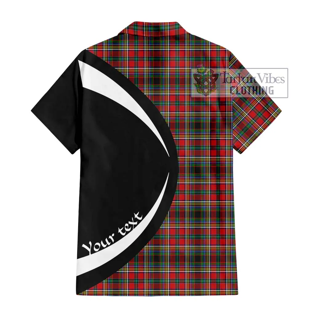 Anderson of Arbrake Tartan Short Sleeve Button Up with Family Crest Circle Style