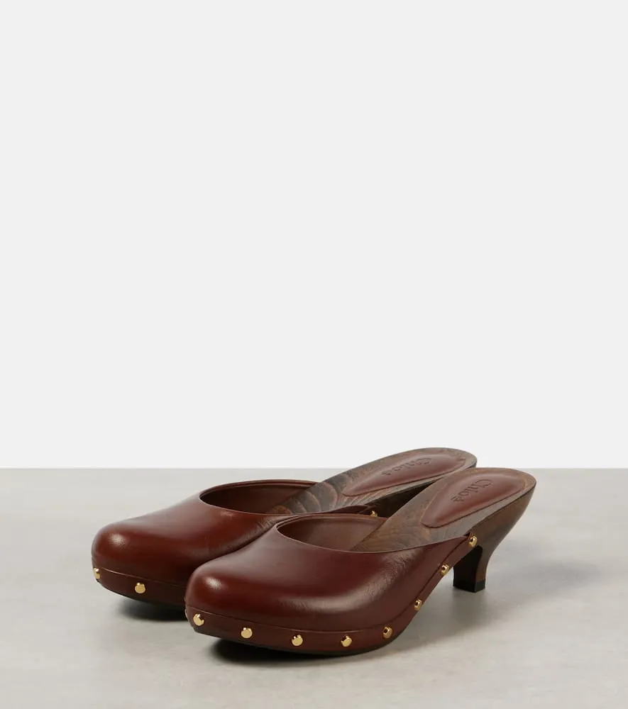 Chloe Judith studded leather clogs