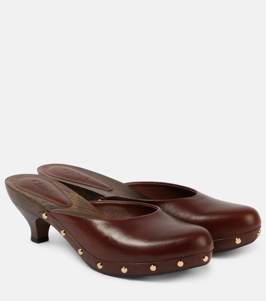 Chloe Judith studded leather clogs