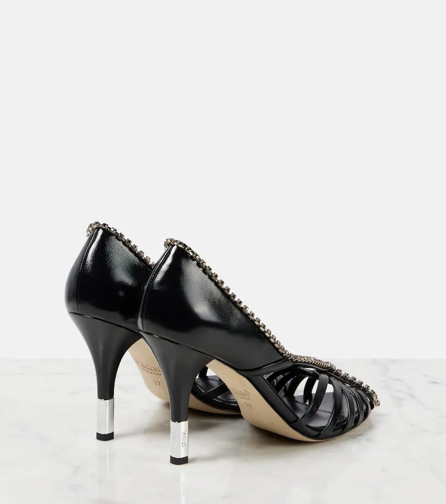 Chloe Leonie embellished leather pumps