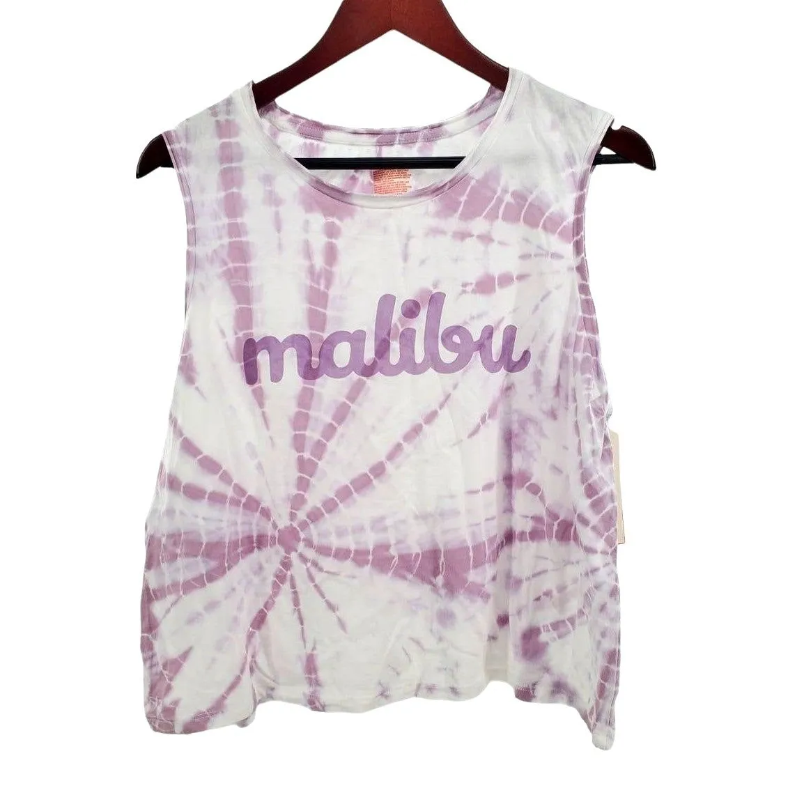 COLSIE Shirt Sleeveless MALIBU Cropped Tie-Dye Lightweight tank Crop top