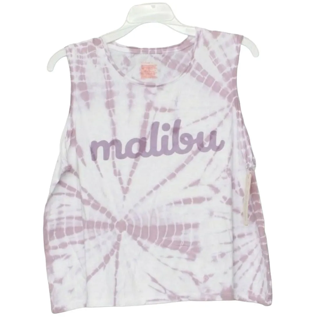COLSIE Shirt Sleeveless MALIBU Cropped Tie-Dye Lightweight tank Crop top