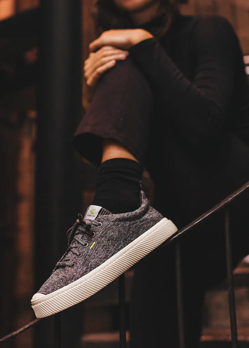IBI Low Stone Grey Knit Sneaker Women