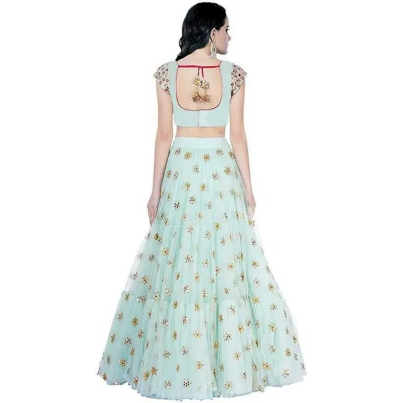 Ramcrupa Creation Women's Embrodered TAfeta Satin Silk Lehenga Choli