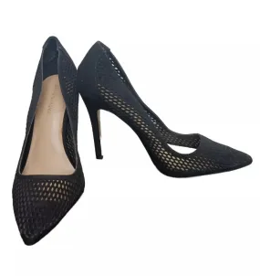 Saks Fifth Avenue Black Microsuede CADY Pumps  Shoes, Size 6.5M