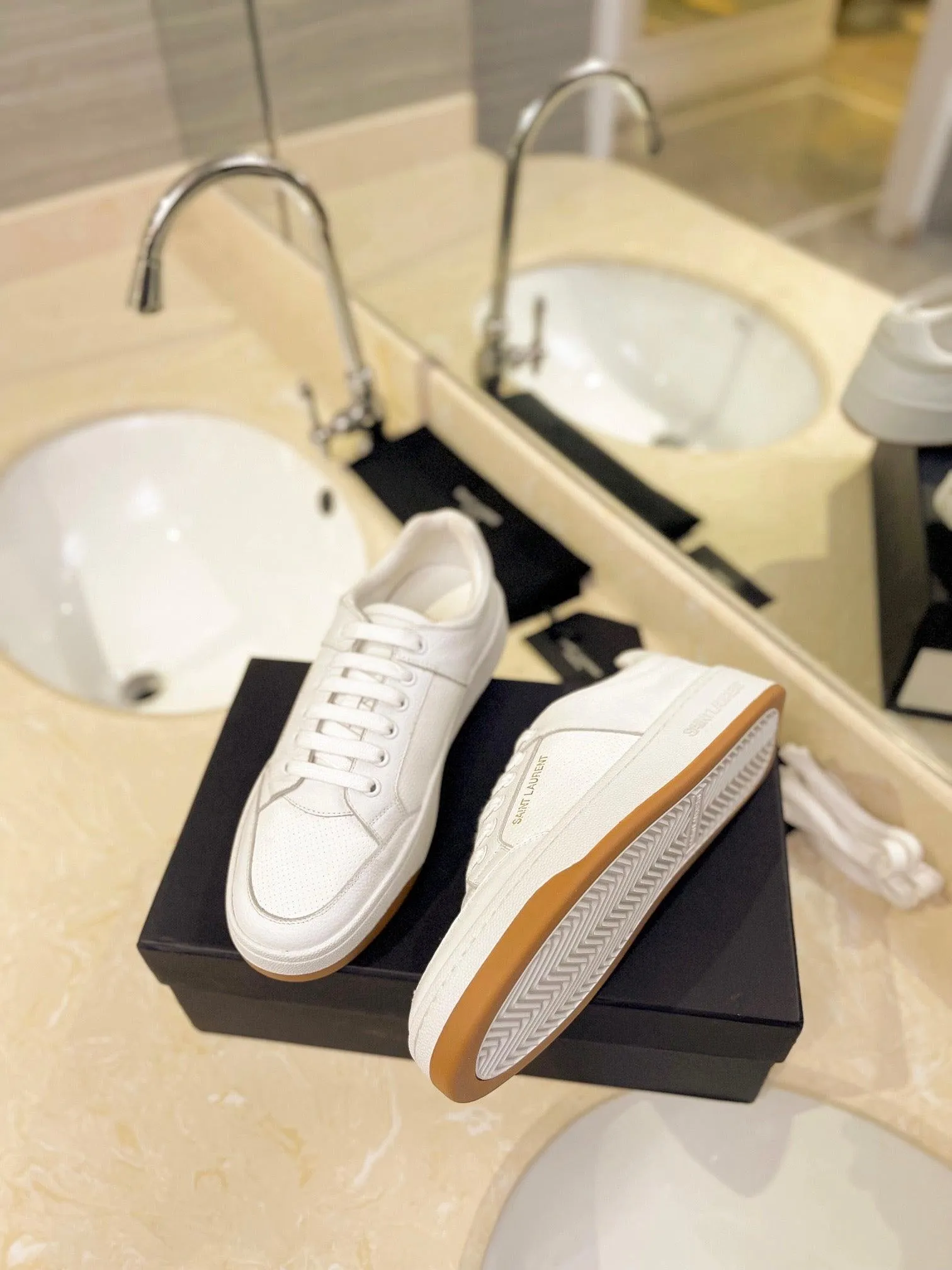 VSL White Leather Sneakers-170