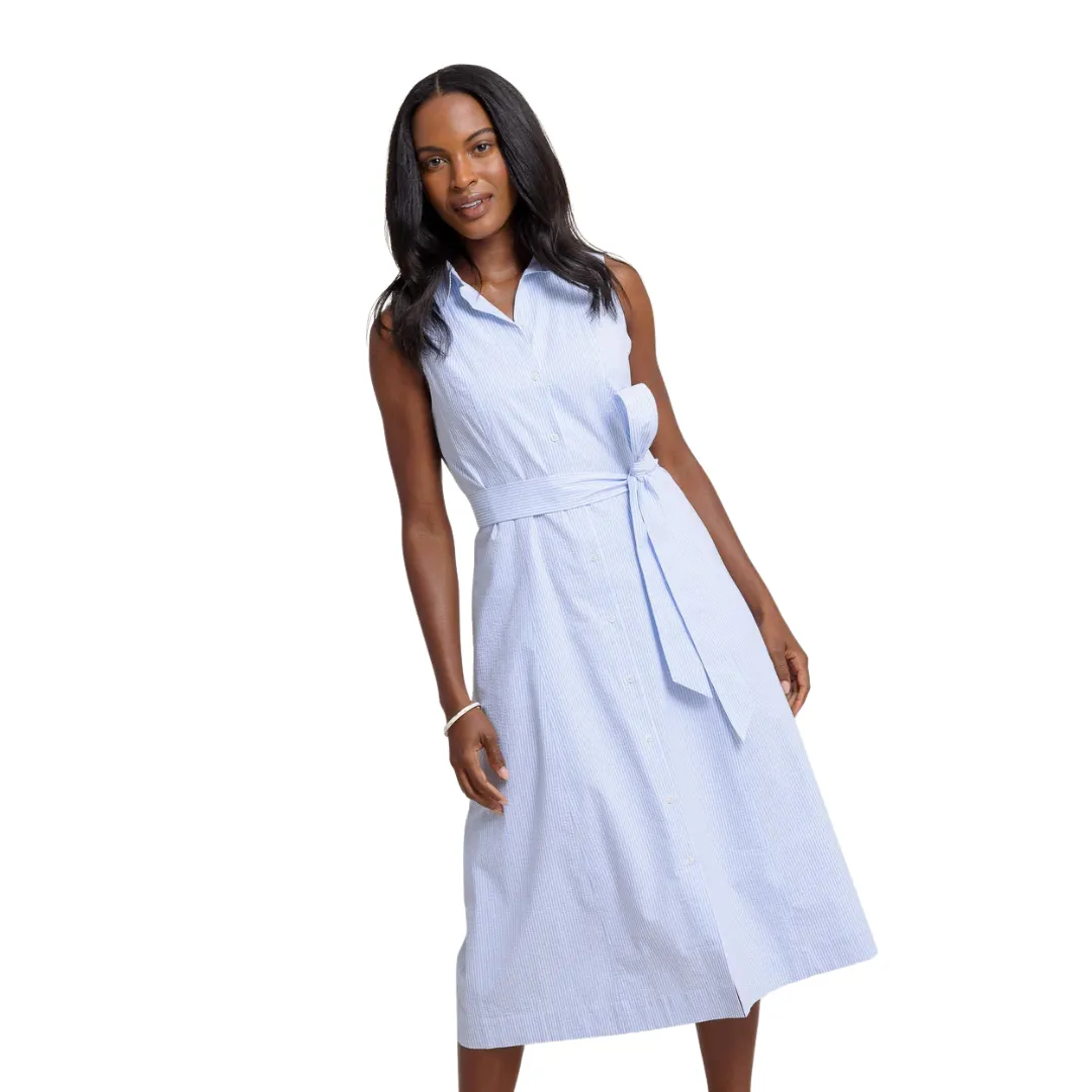 Whitley Seersucker Midi Dress