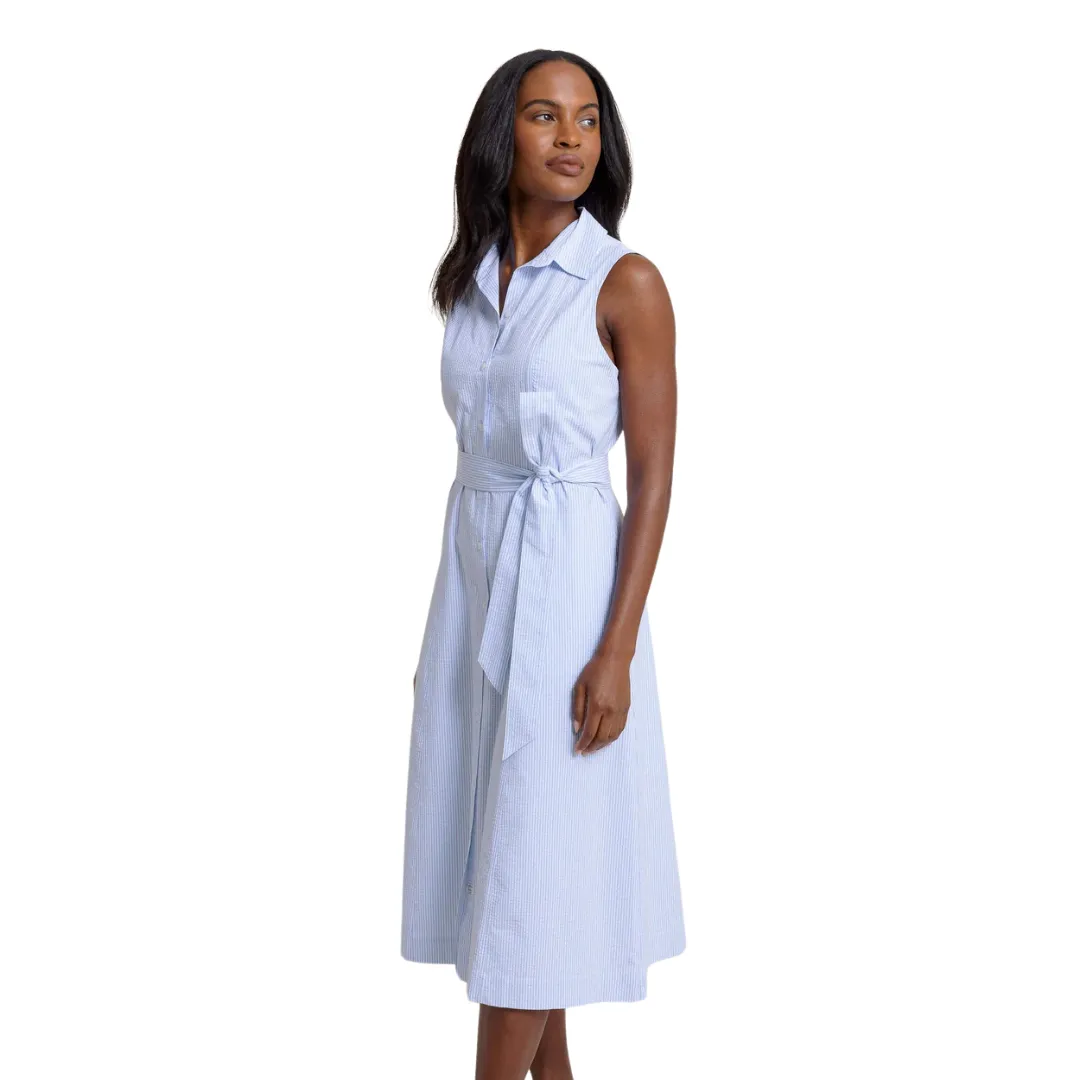 Whitley Seersucker Midi Dress
