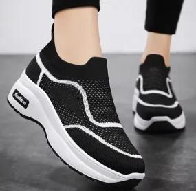 Women's Casual Round Toe Sneakers, Leisure Work Sneakers B122633 (39)